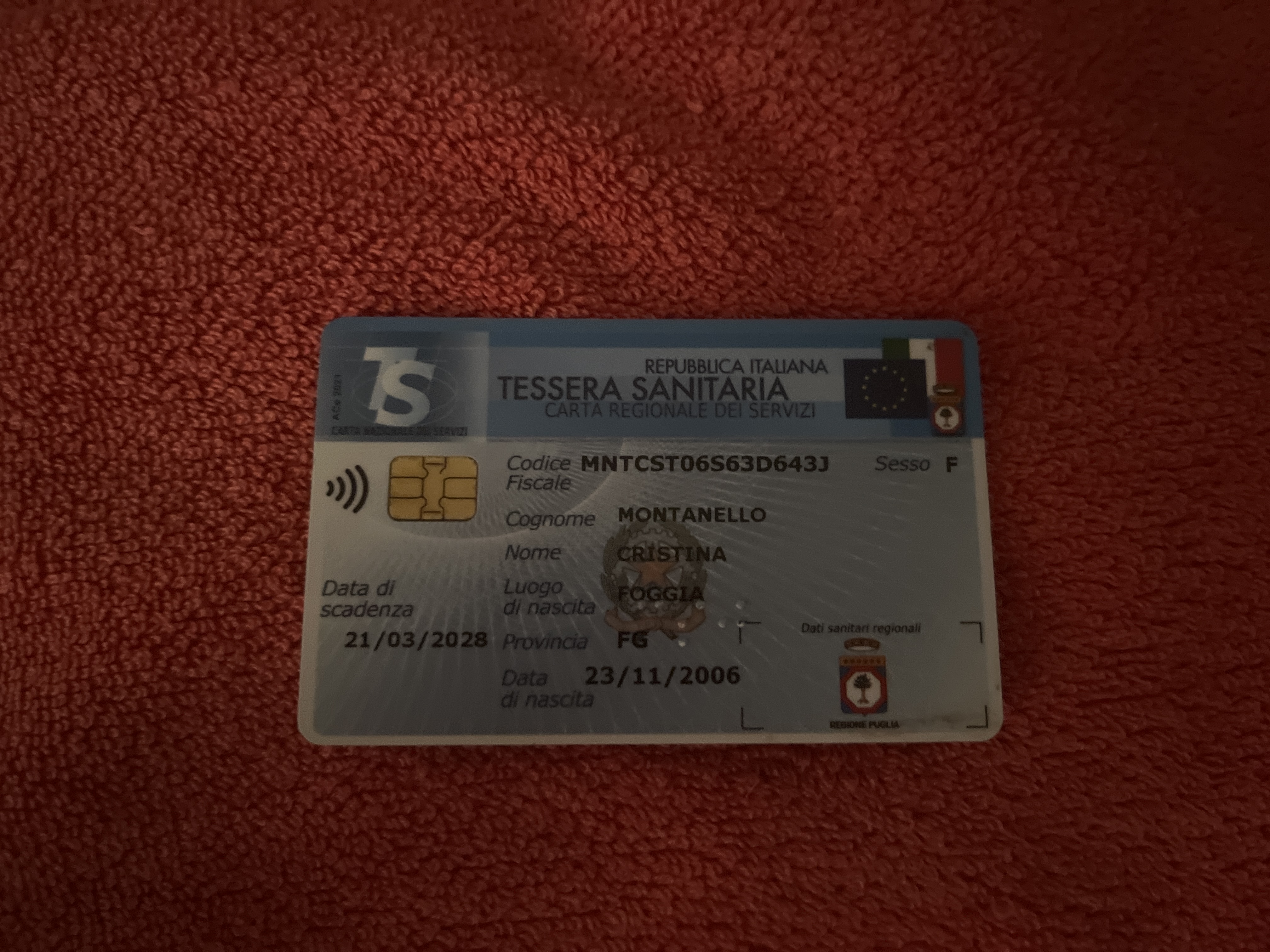 Fotocopia codice fiscale