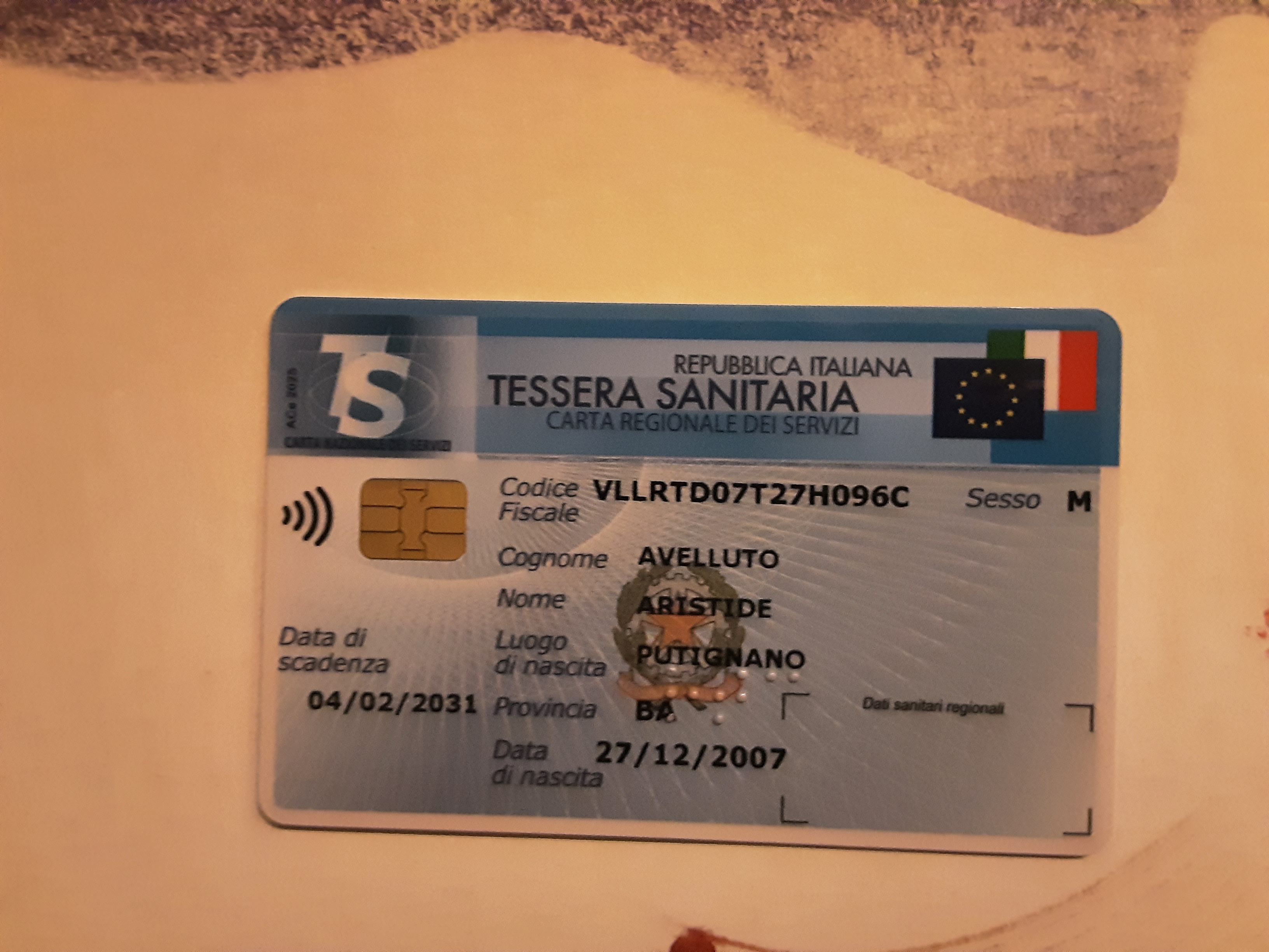 Fotocopia codice fiscale