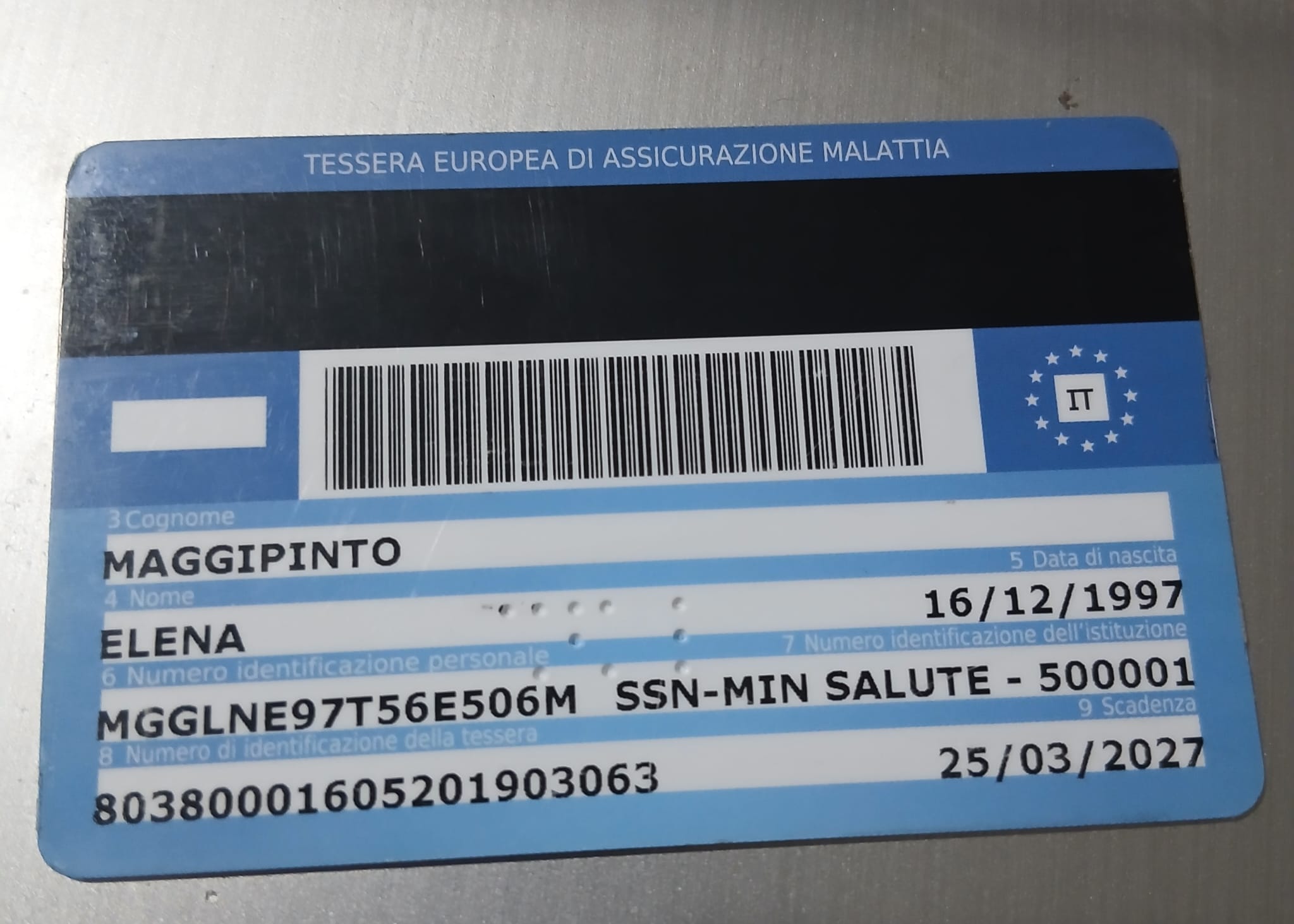 Fotocopia codice fiscale