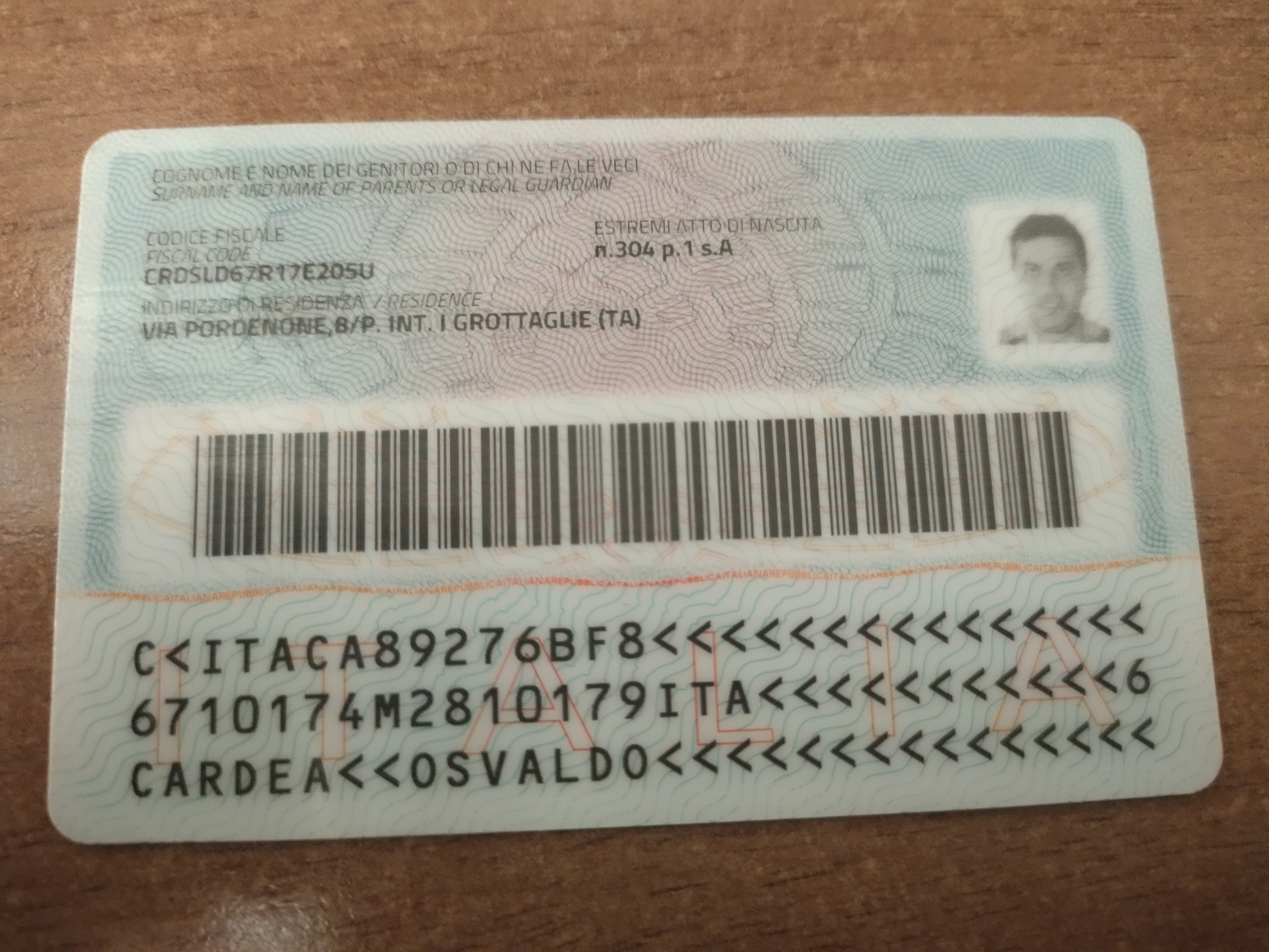 Fotocopia documento di identità