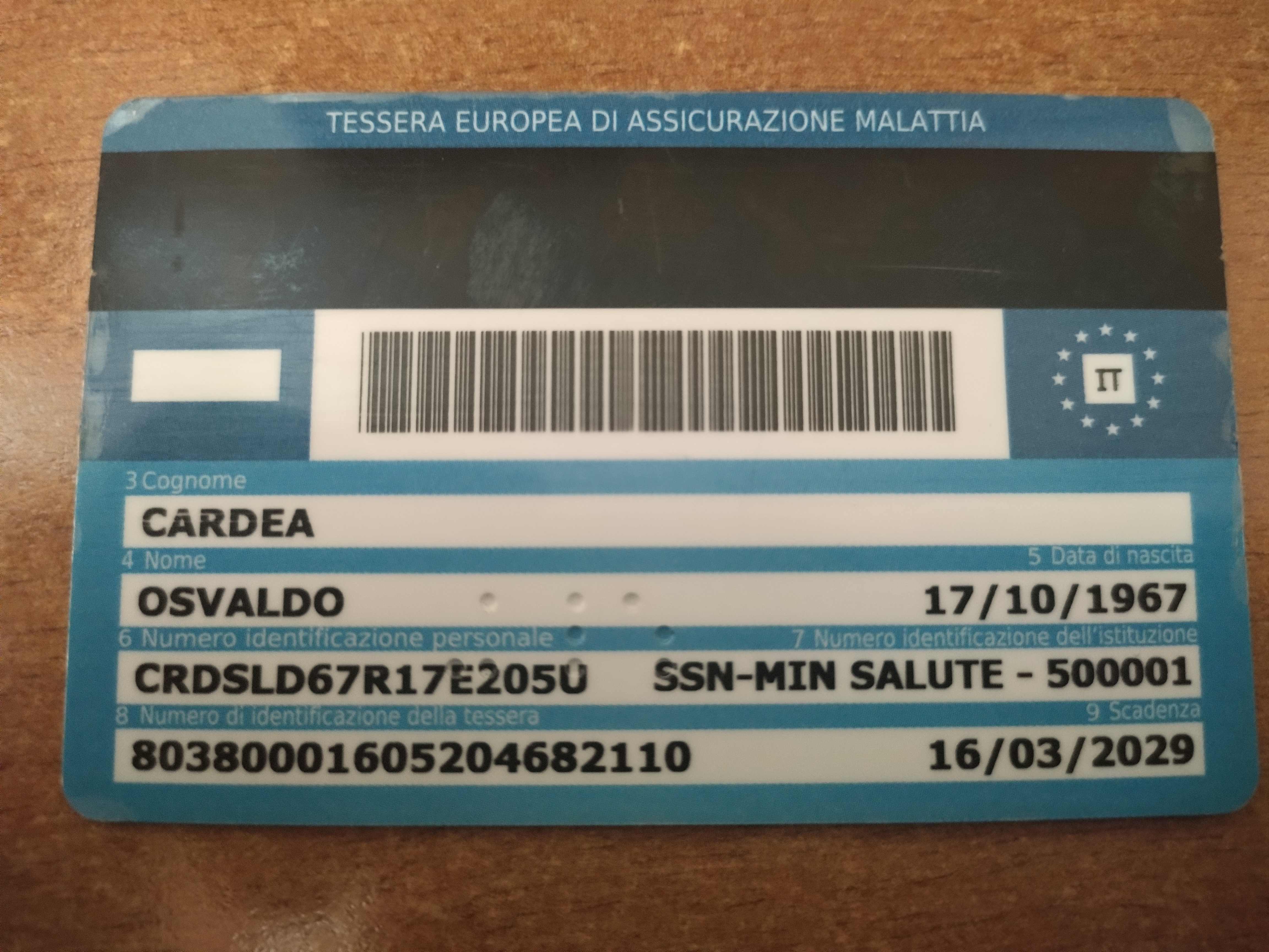 Fotocopia codice fiscale