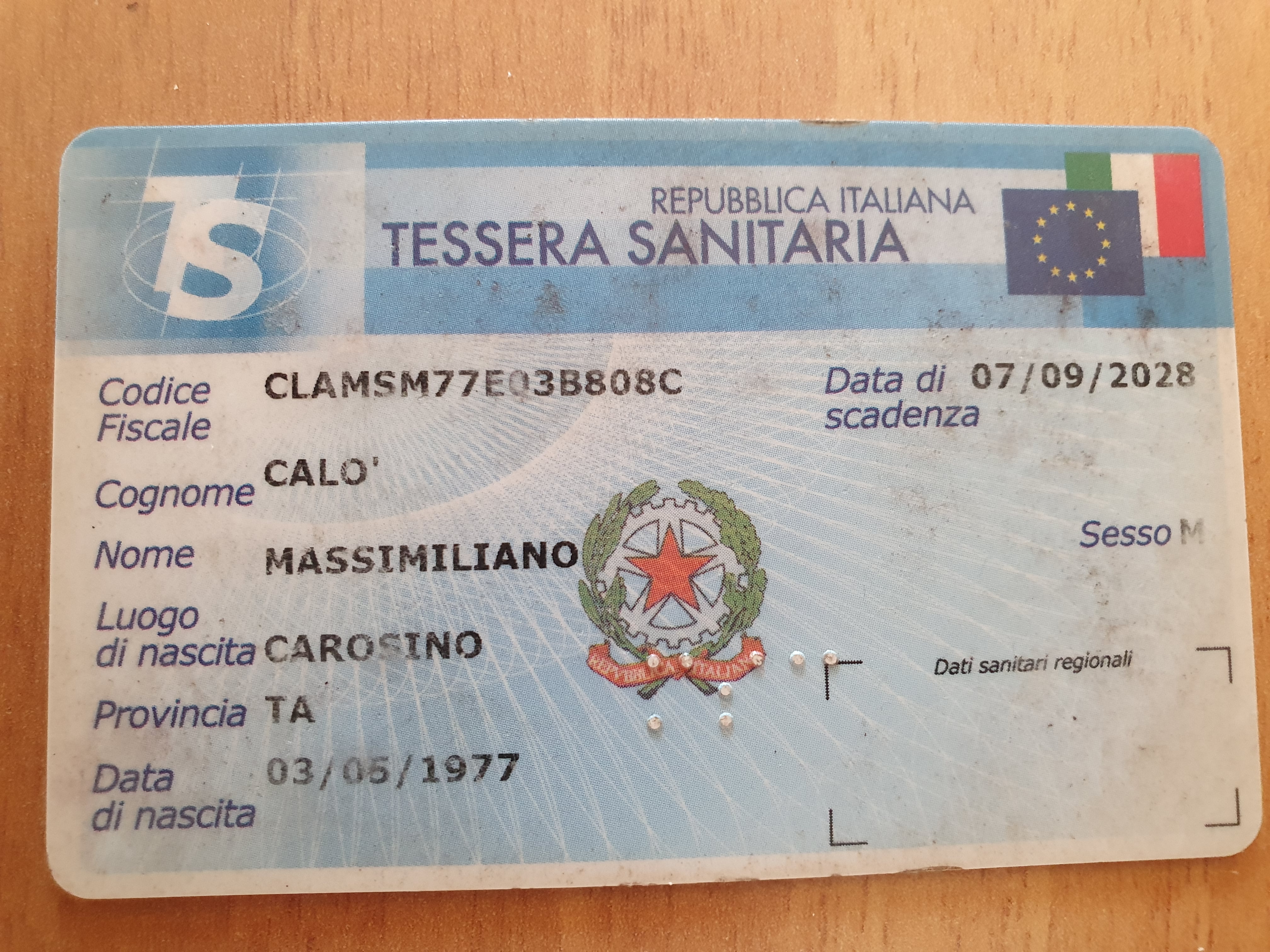 Fotocopia codice fiscale